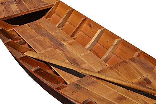 Old Modern Handicrafts South East Asia Sampan Boat Red Bottom