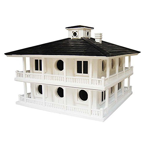 CC Home Furnishings 21" Fully Functional Mansion Style Outdoor Garden Birdhouse White