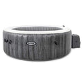 Intex Greywood Deluxe 4 Person Inflatable Hot Tub Spa Wood Grain Pattern