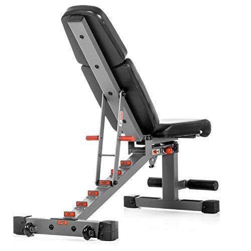XMark Two Tier Heavy Duty Steel Dumbbell Rack with 380 lb Set, Bench