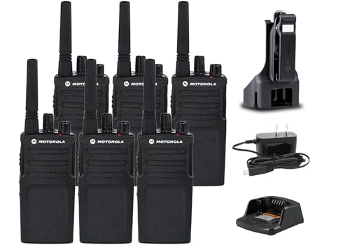 Motorola Solutions RMV2080 Business Two-Way Radio Pack of 6 Black