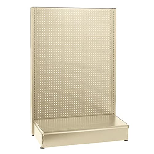 Generic Single Sided Gondola Unit with Pegboard Back Sahara Beige 84H