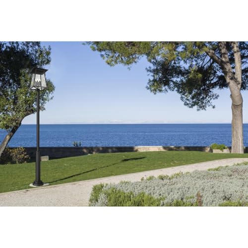 Z-Lite Rainer 6 Light 126" Tall Post Light Black
