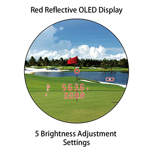 ASTRA OPTIX Golf Laser Rangefinder PRO X-1 Red OLED Display with Slope and PinLock 6x21 1760yd