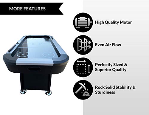 PUCK Pegasus 5.5-Foot Air Hockey Table Black