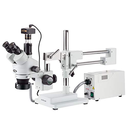 AmScope Digital Trinocular Stereo Zoom Microscope 3.5X-90X White