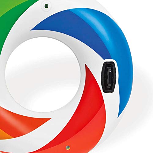 Intex Inflatable Color Whirl Tube Pool Raft with Handles 24 Pack