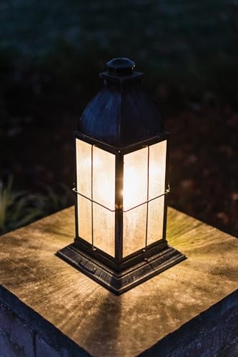 Hinkley Bingham Large Pier Mount Outdoor Lantern - Aluminum, Clear Seedy Glass, Gas Light Style - Greystone Finish