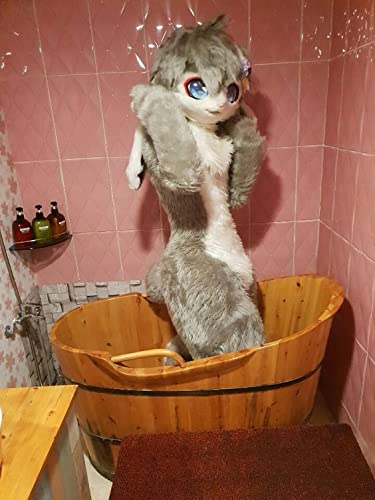 FurryWu Studio Grey Rabbit Husky Dog Fursuit Costume
