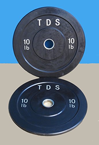 TDS Premium Quality Virgin Rubber Bumper Plate Set for CrossFit Training