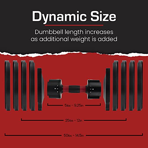 CORE FITNESS Adjustable Dumbbell Weight Set Black
