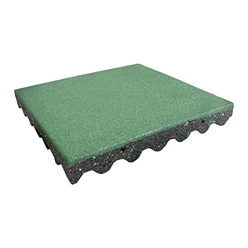 Rubber-Cal Eco-Safety Interlocking Playground Tiles 8 Pack Green