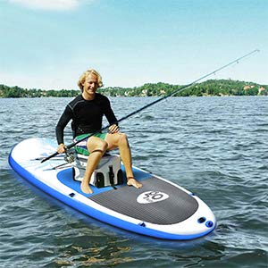 HOMGX 11’ Inflatable Stand Up Paddle Board Blue + White