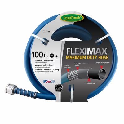 Green Thumb FLEXIMAX Garden Hose Max Duty 5/8-Inch x 100-Ft.