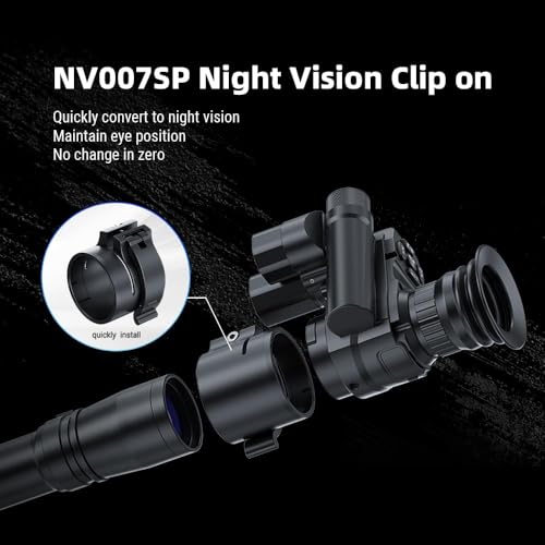 Pard Night Vision Monocular with Rangefinder and Clip-on Scope Black