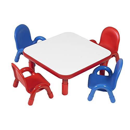 Children's Factory Angeles AB74112PR5 Kids Table and Chairs Set, Red-Blue