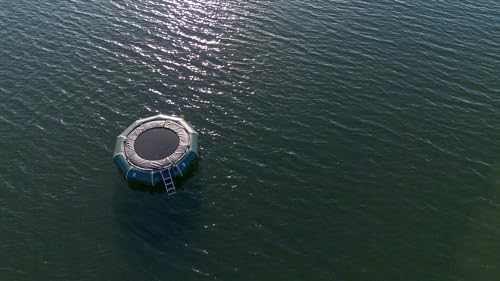 Island Hopper 15' Classic Water Trampoline Natural Green