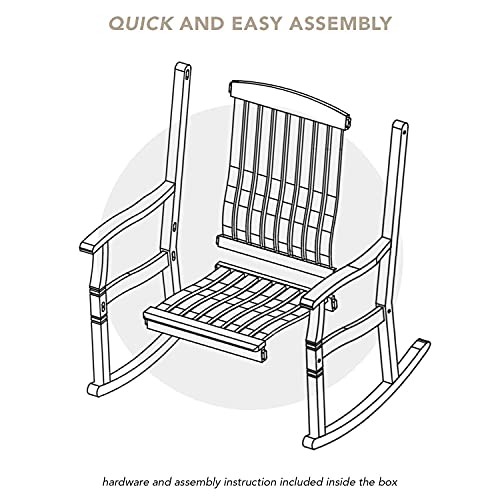 Cambridge Casual Superior Indonesian Arie Rocking Chair Chat Set Weathered Gray