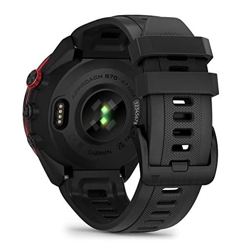 PlayBetter Garmin Approach S70 (Black, 47mm) Golf GPS Watch Bundle | Premium Smartwatch with Virtual Caddie, Playslike Distance, Screen Protectors & Portable Charger