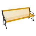 COATEDOUTDOORFURNITURE Heavy-Duty 6 Ft Outdoor Bench Yellow