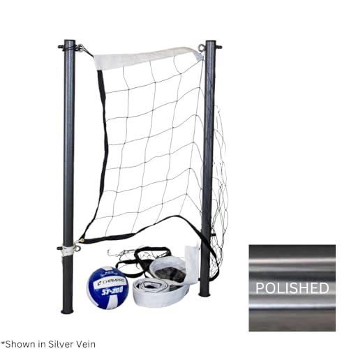 Global Pool Products Stainless Steel Volleyball Set for Inground Pools