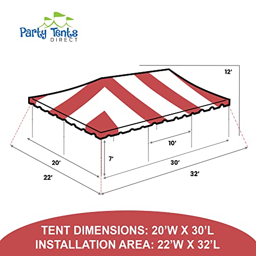Party Tents Direct 20x30 Canopy Tent Steel Frame Outdoor Gazebo Red