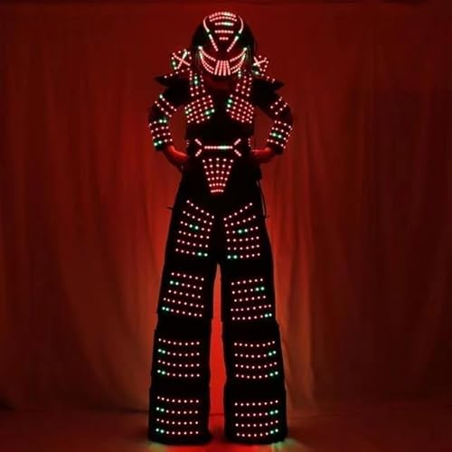 HoHoHuo Full Color LED Robot Costume with Remote Control & Digital Screen Multicolored (X Large)