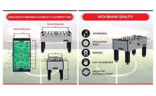 KICK Titan 55" Tournament Foosball Table Gray