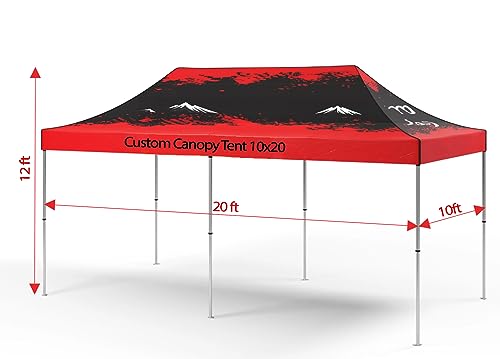 JJ'S PROMO Custom Event Tent 10x20 with Aluminum Frame Full