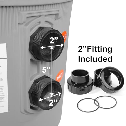 XtremepowerUS Pool Filter In-Ground Spa DE 48 Sq. Ft. 96 GPM