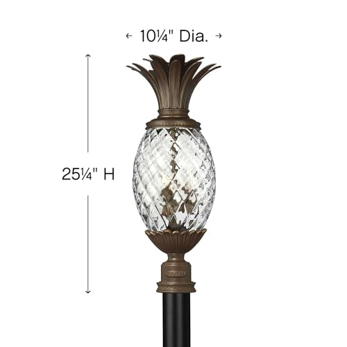 Hinkley Plantation Collection Three Light Outdoor Post Top/Pier Mount Copper Bronze