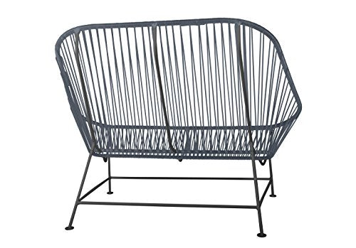 Innit Inlove Loveseat Grey Weave on White Frame