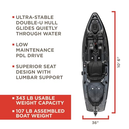 Old Town Sportsman PDL 106 Pedal Fishing Kayak Steel Camo