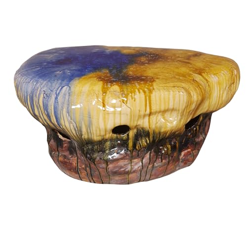 Emissary 18.5in Glossy Glaze Mixed Round Stoneware Coffee Table Mixed