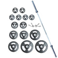 York Barbell Rubber Encased Steel Olympic Weight Plate Set