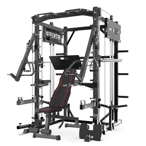 RitKeep Fitness PMAX 4750 Smith Machine Home Gym Combo Plus Black