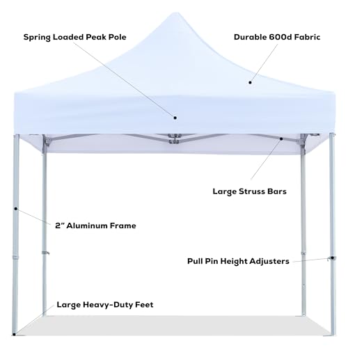 Pro Expo 10x10 Heavy Duty Aluminum Canopy Tent Package Waterproof Fireproof White