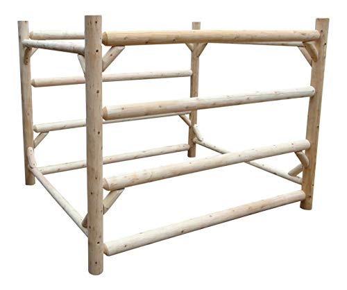 Log Kayak Rack 12-Kayak or Multiple Canoe and Kayak Storage Rack Canyon Brown