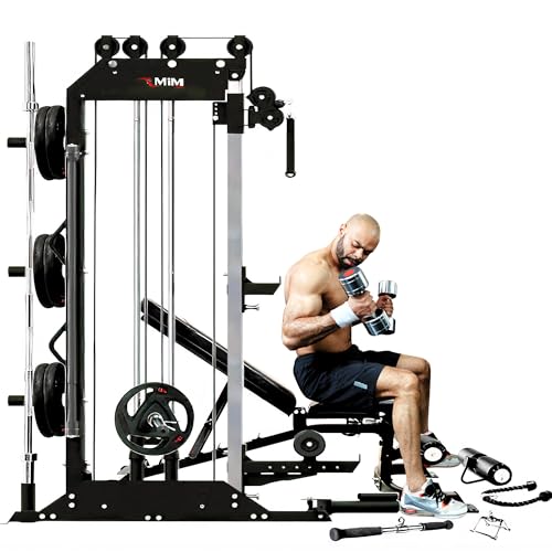 MiM USA Pro Master 1001 Smith Machine Functional Trainer Black