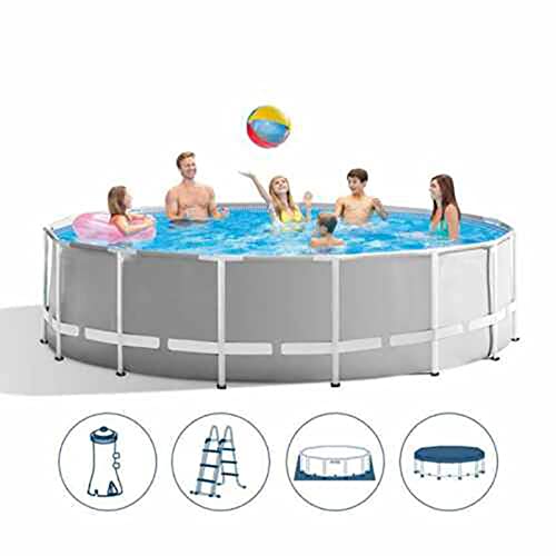 FFCJJDS 12-Foot Metal Frame Above Ground Swimming Pool with Filter Pump