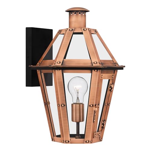 Quoizel Burdett 1-Light Outdoor Wall Lantern Aged Copper