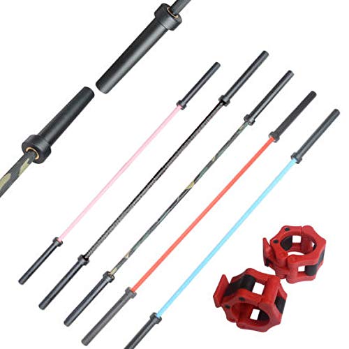ZHLL 6-Foot /33LB Colored Olympic Bar for Weightlifting and Squatting (6FtFour-axis camouflage)