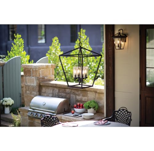 Hinkley Alford Place 12v Outdoor Chandelier Museum Black