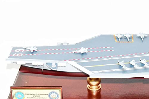 Squadron Nostalgia LLC USS Dwight D. Eisenhower CVN-69 24" Mahogany Scale Model Navy