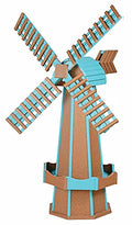Furniture Barn USA Jumbo Poly Lumber Windmill Mahogany and Aruba Blue