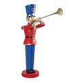 Design Toscano 6 Foot Tall Nutcracker Ballet Trumpeting Toy Soldier Holiday Decor Full Color