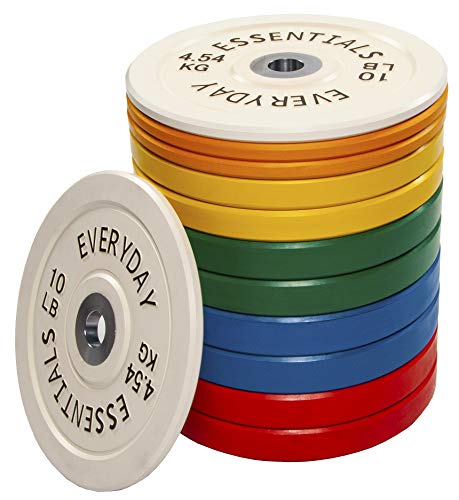 BalanceFrom Olympic Bumper Plate Weight Set Colored