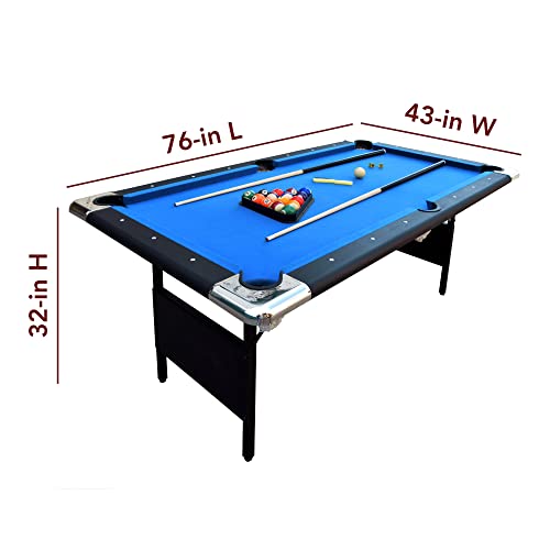 Hathaway Fairmont Portable 6-Ft Pool Table Blue