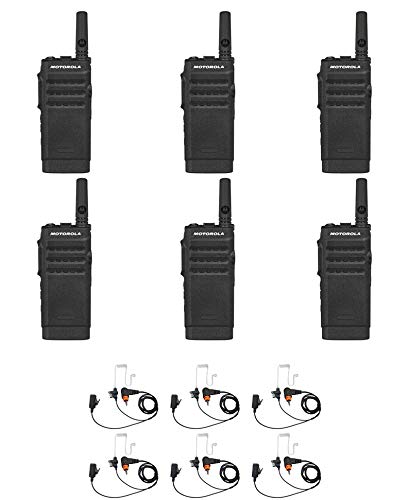 SR-Moto SL300-V-SC-2 VHF Digital DMR Radio with E346 Surveillance Headset 6 Pack