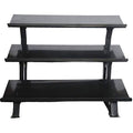 Fitness First 3-Tier Commercial Horizontal Universal Dumbbell Kettlebell Rack Black